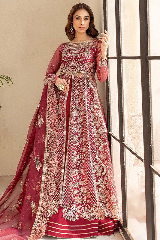 Farasha Carmine Allure Style — Mairaz Three-Piece Suit