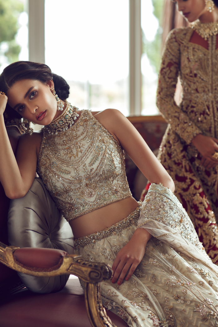 Suffuse Layla Style — Mairaz Ivory Lehenga Choli