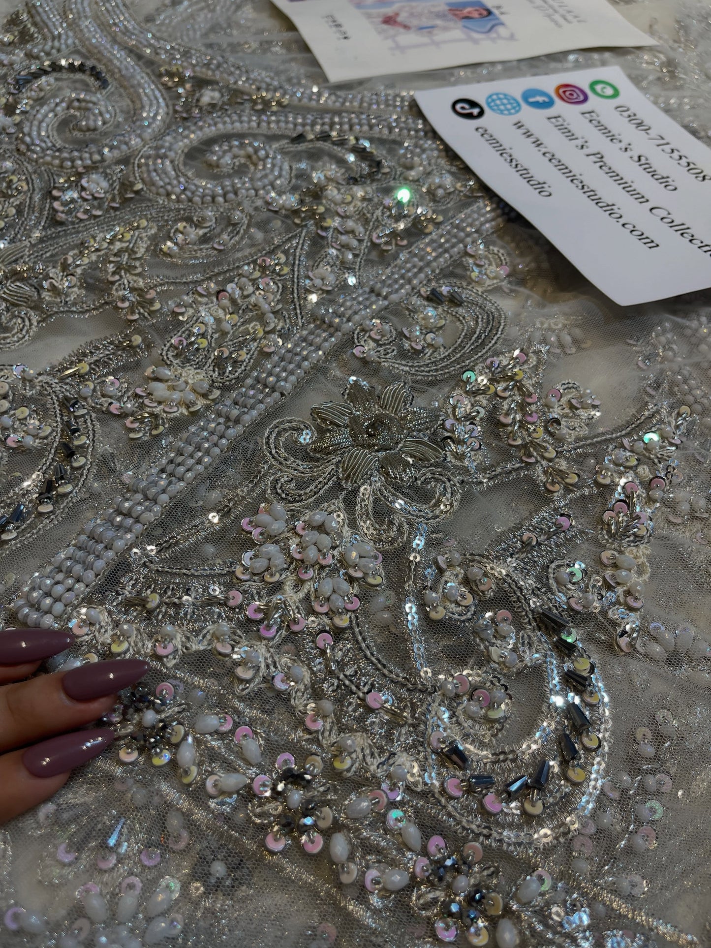 Gulaal Eredita B-4 Style — Mairaz White Lehenga