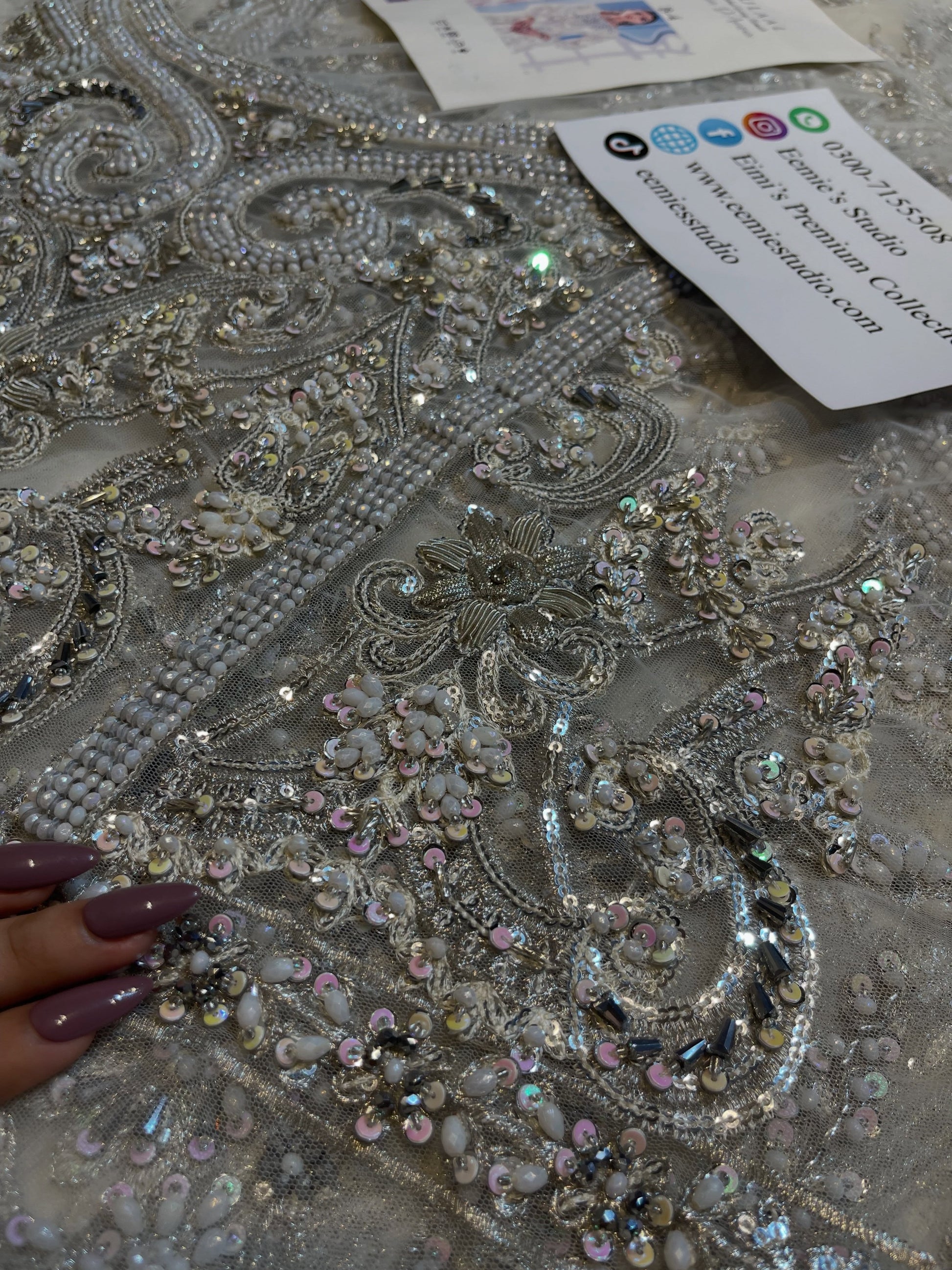 Gulaal Eredita B-4 Style — Mairaz White Lehenga