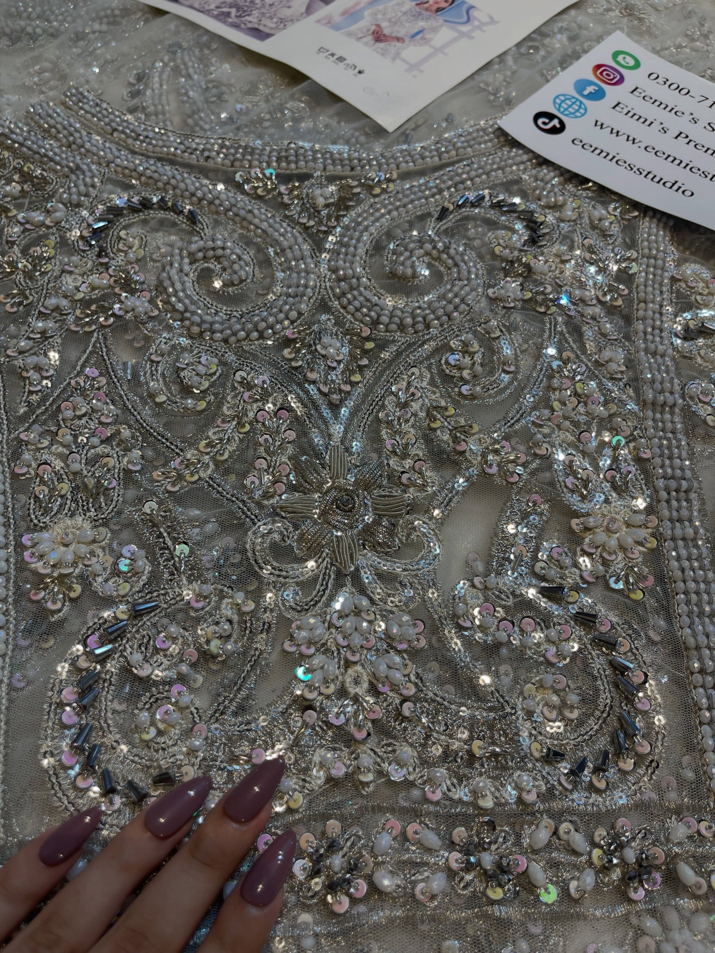 Gulaal Eredita B-4 Style — Mairaz White Lehenga