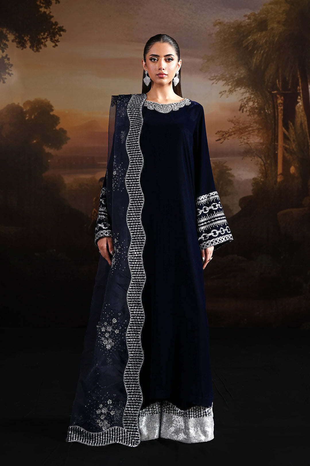 Alizeh Velvetine Style — Mairaz Three-Piece Suit