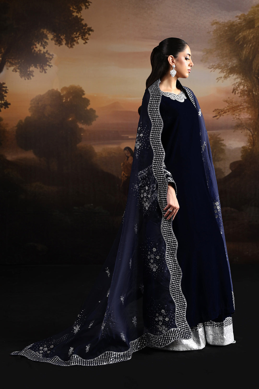 Alizeh Velvetine Style — Mairaz Three-Piece Suit