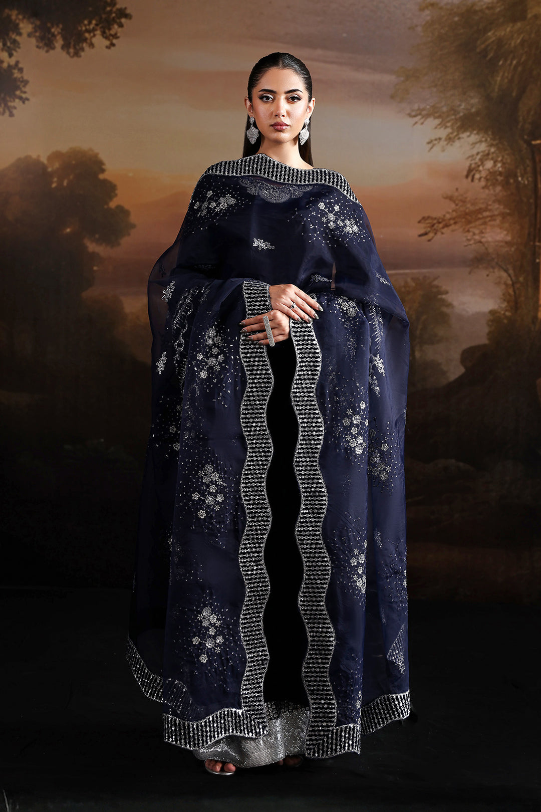 Alizeh Velvetine Style — Mairaz Three-Piece Suit
