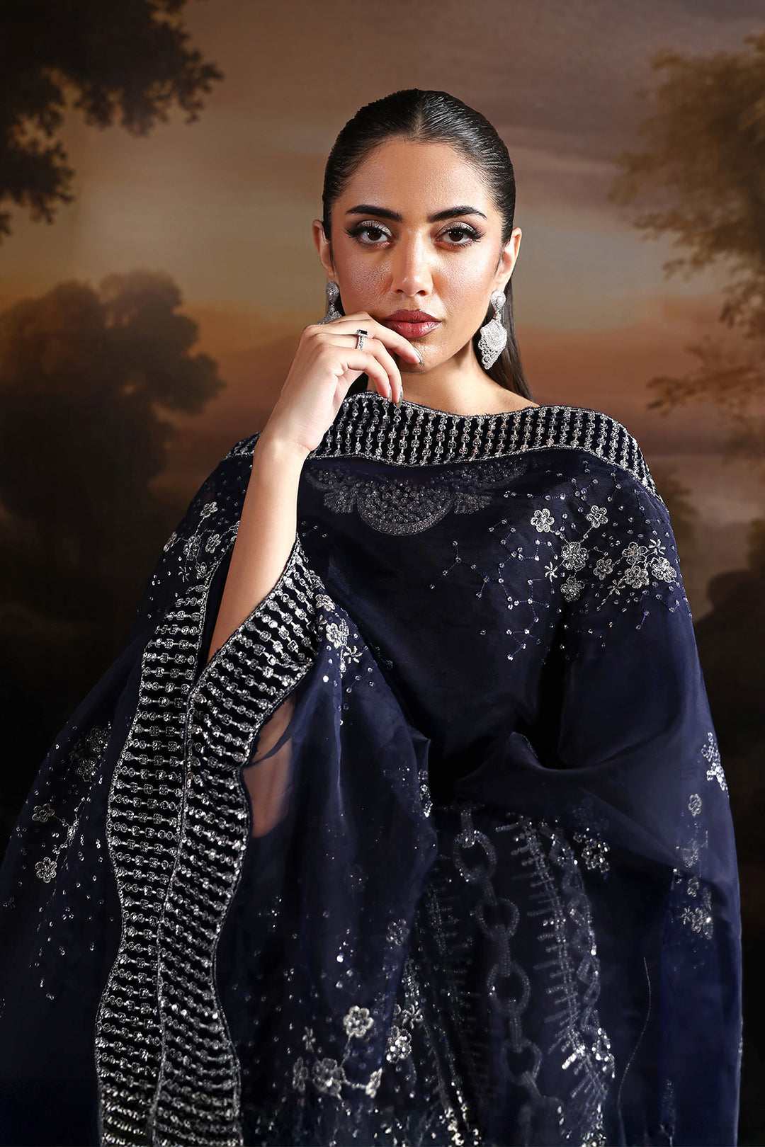Alizeh Velvetine Style — Mairaz Three-Piece Suit