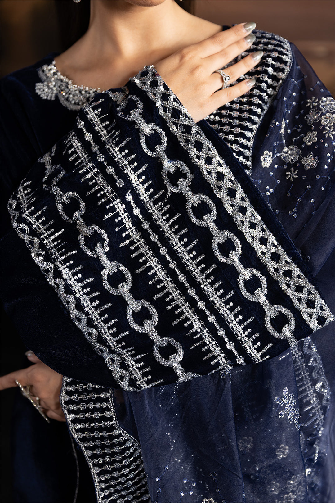 Alizeh Velvetine Style — Mairaz Three-Piece Suit
