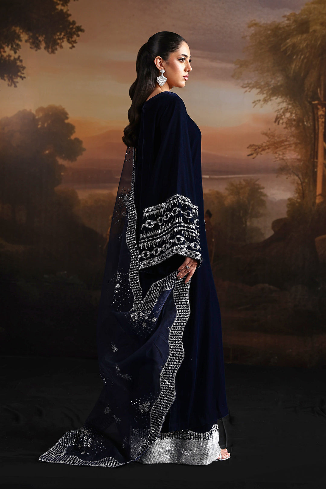 Alizeh Velvetine Style — Mairaz Three-Piece Suit