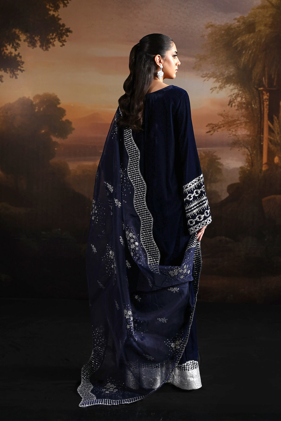Alizeh Velvetine Style — Mairaz Three-Piece Suit