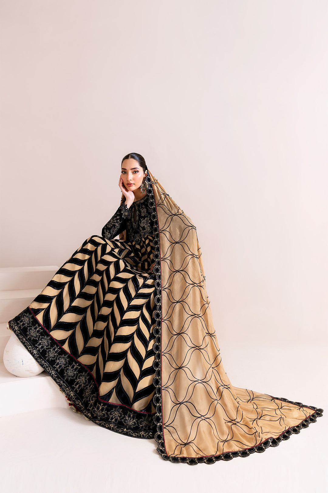 Alizeh Noor Jahan Style — Mairaz Three-Piece Suit