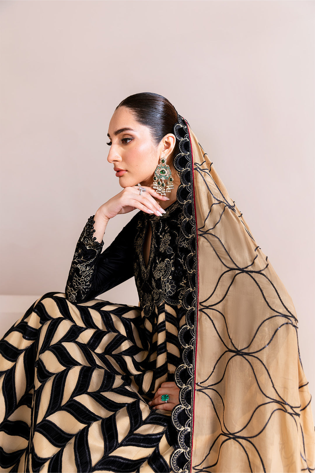 Alizeh Noor Jahan Style — Mairaz Three-Piece Suit