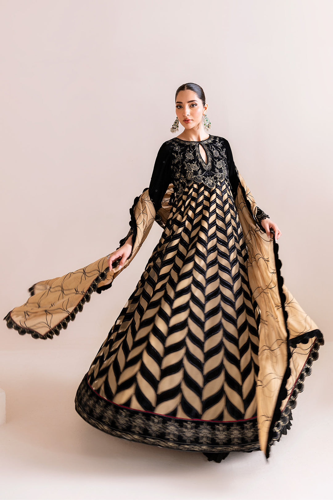 Alizeh Noor Jahan Style — Mairaz Three-Piece Suit