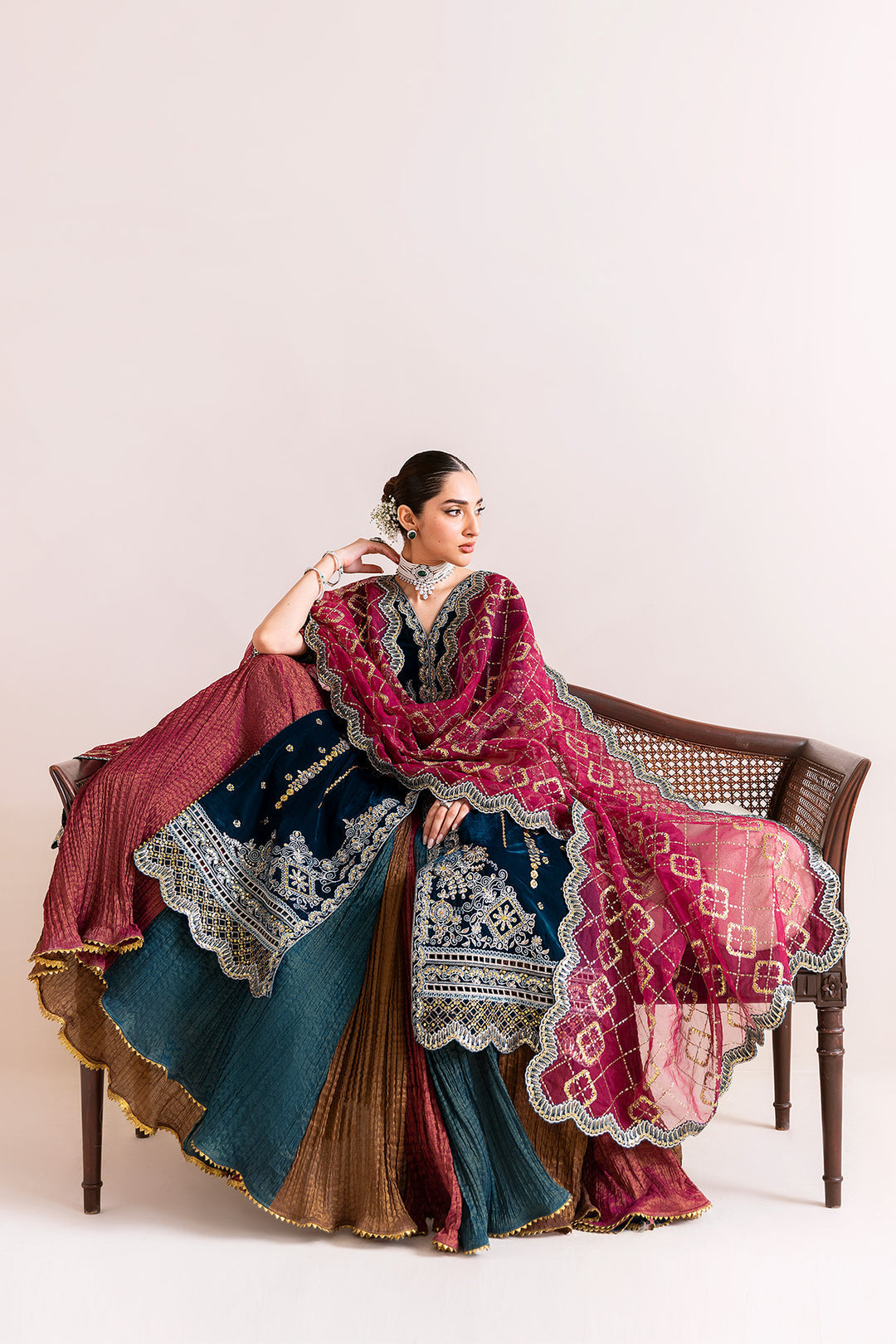 Alizeh AF-VLT-2222-Mehroob Style — Mairaz Multi-Colour Lehenga