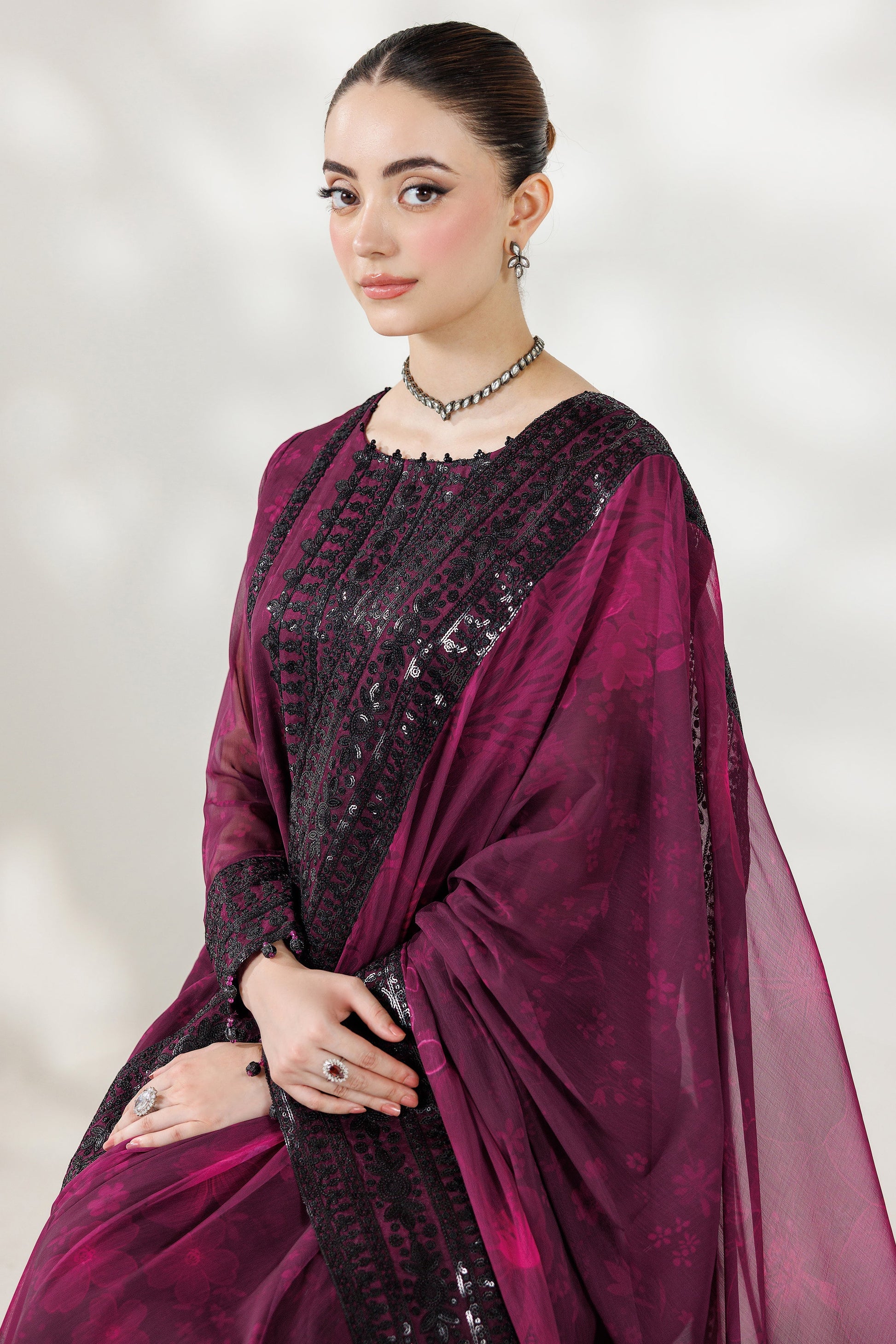 Farasha Violet Eclips Style — Mairaz Three-Piece Suit