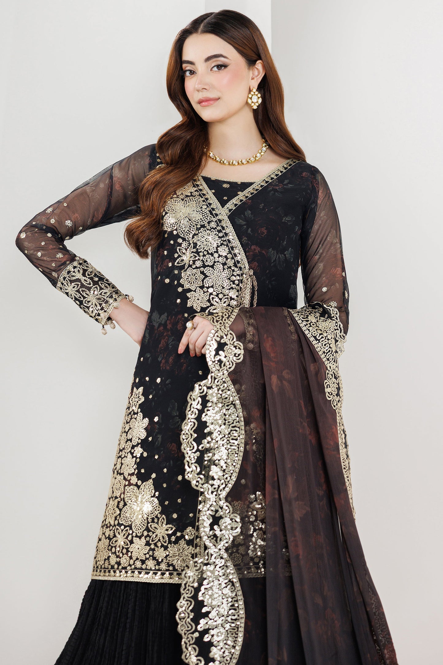 Farasha Raven Noir Style — Mairaz Three-Piece Suit