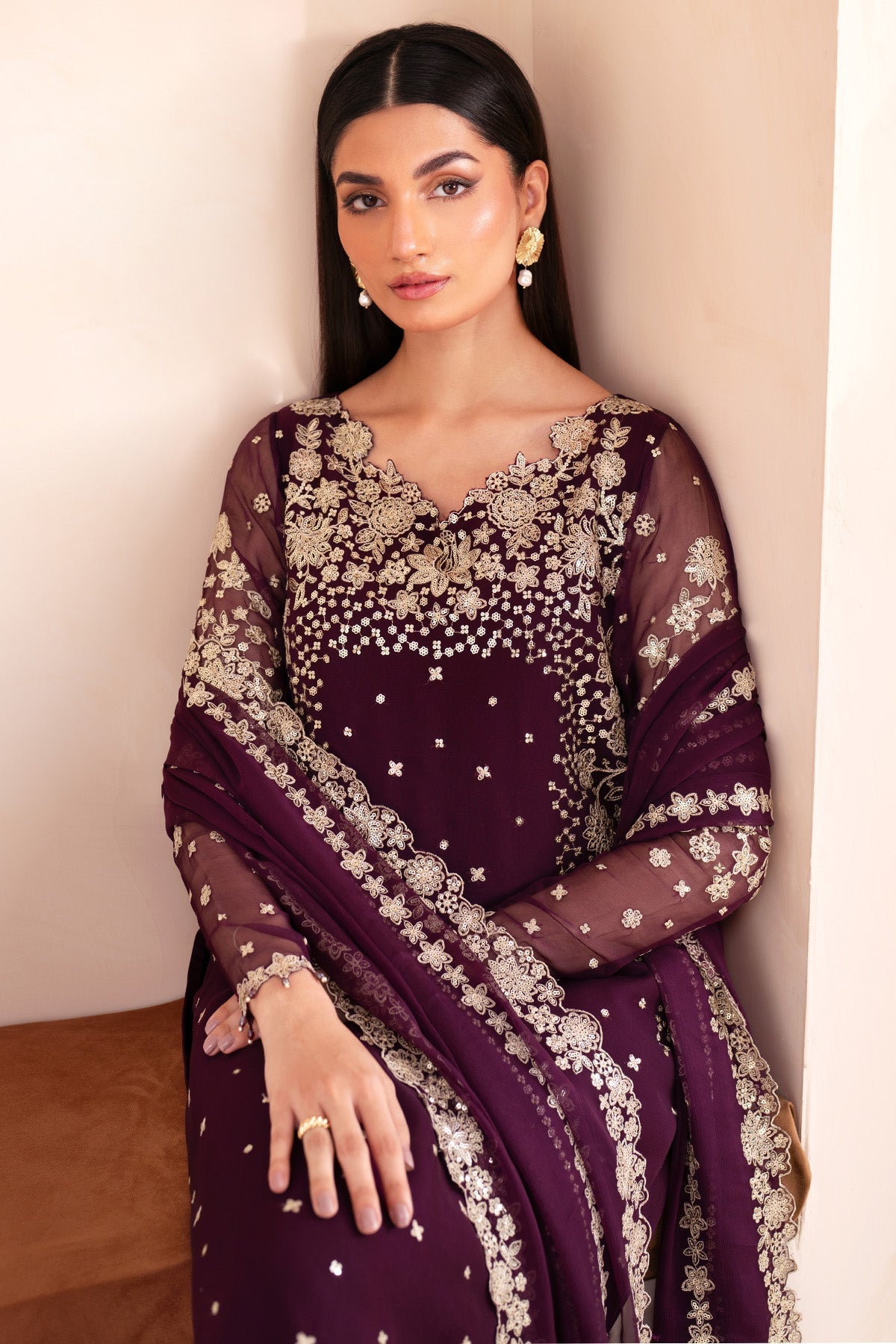 Farasha Mulberry Style — Mairaz Three-Piece Suit