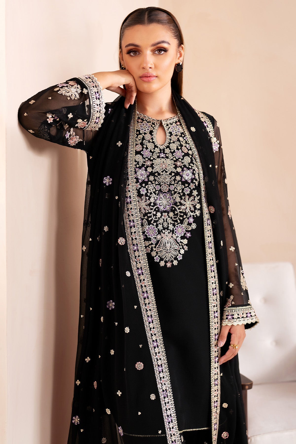 Farasha Splash Style — Mairaz Three-Piece Suit