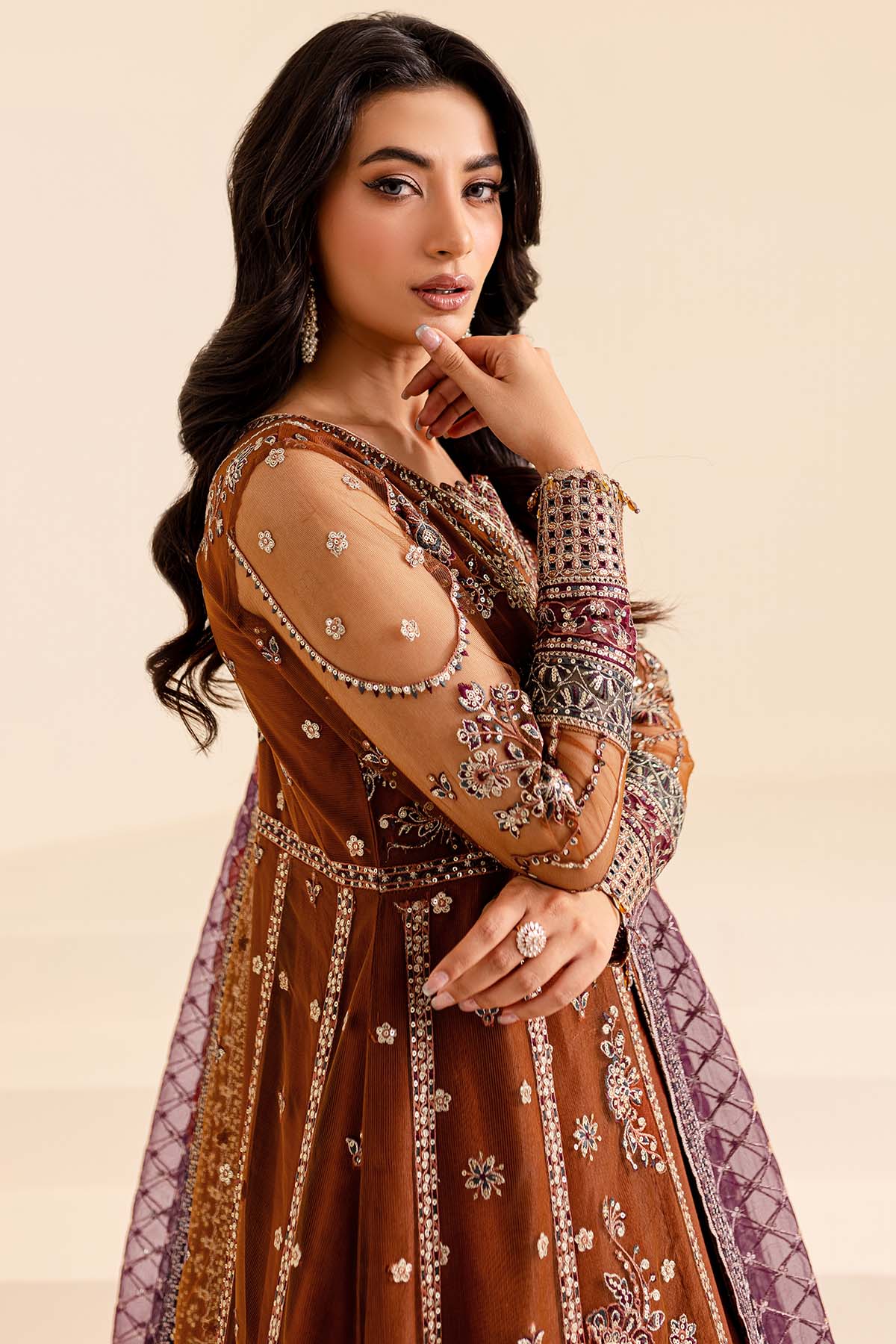 Farasha Crimson Allure Style — Mairaz Three-Piece Suit