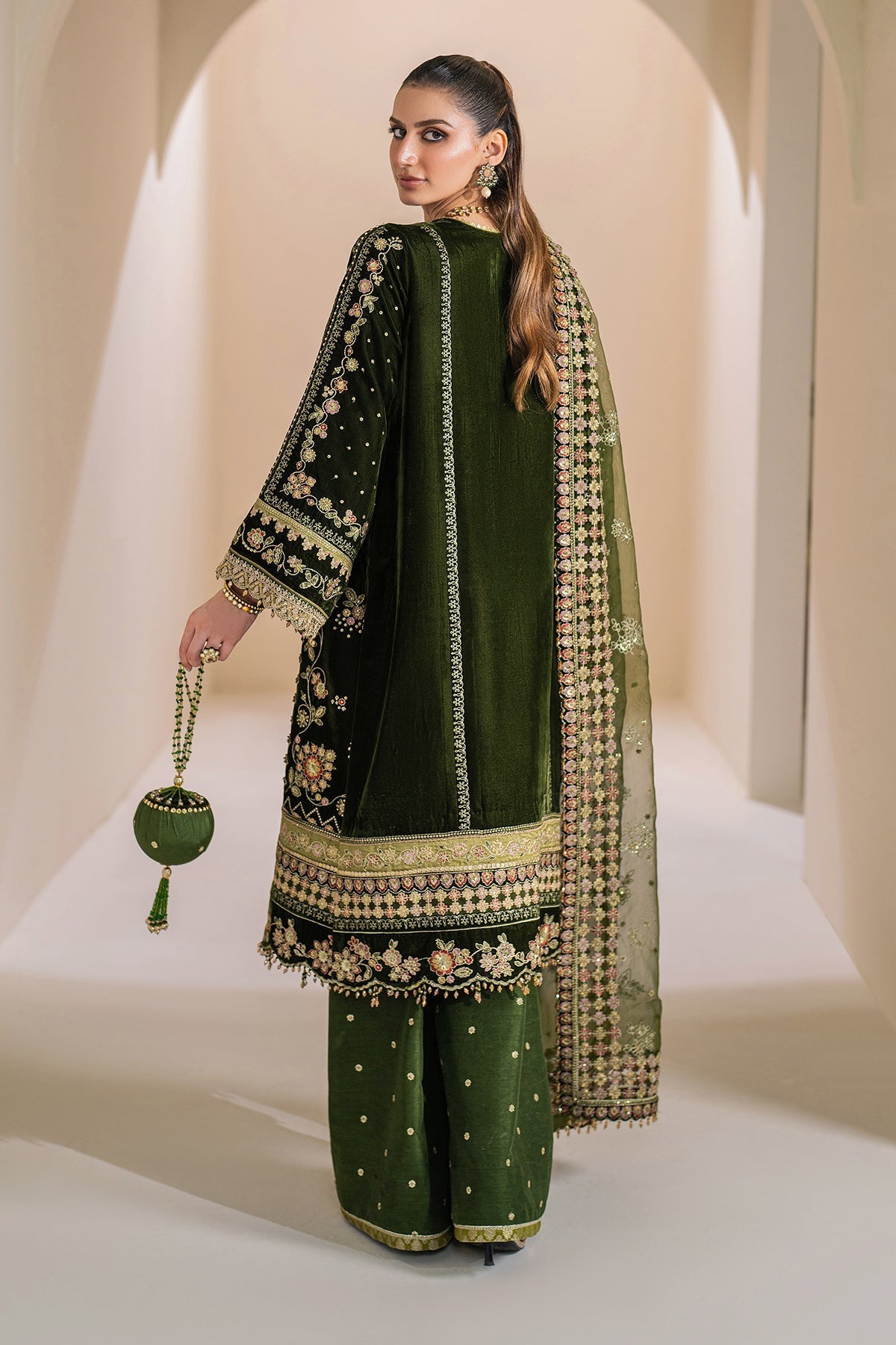 Embroidered Velvet UF-756 Style — Mairaz reproduction, product view 2 of 7