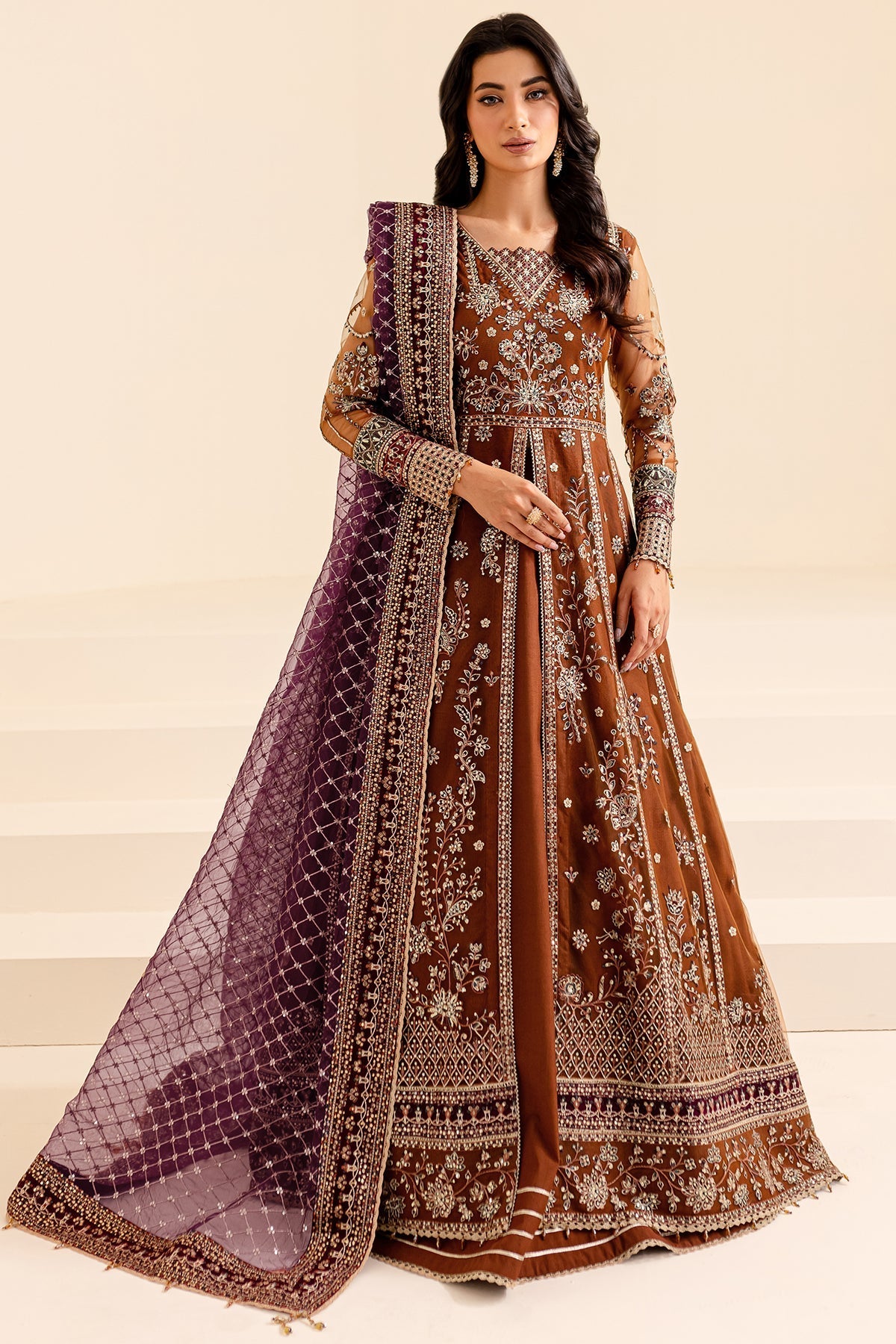 Farasha Crimson Allure Style — Mairaz Three-Piece Suit