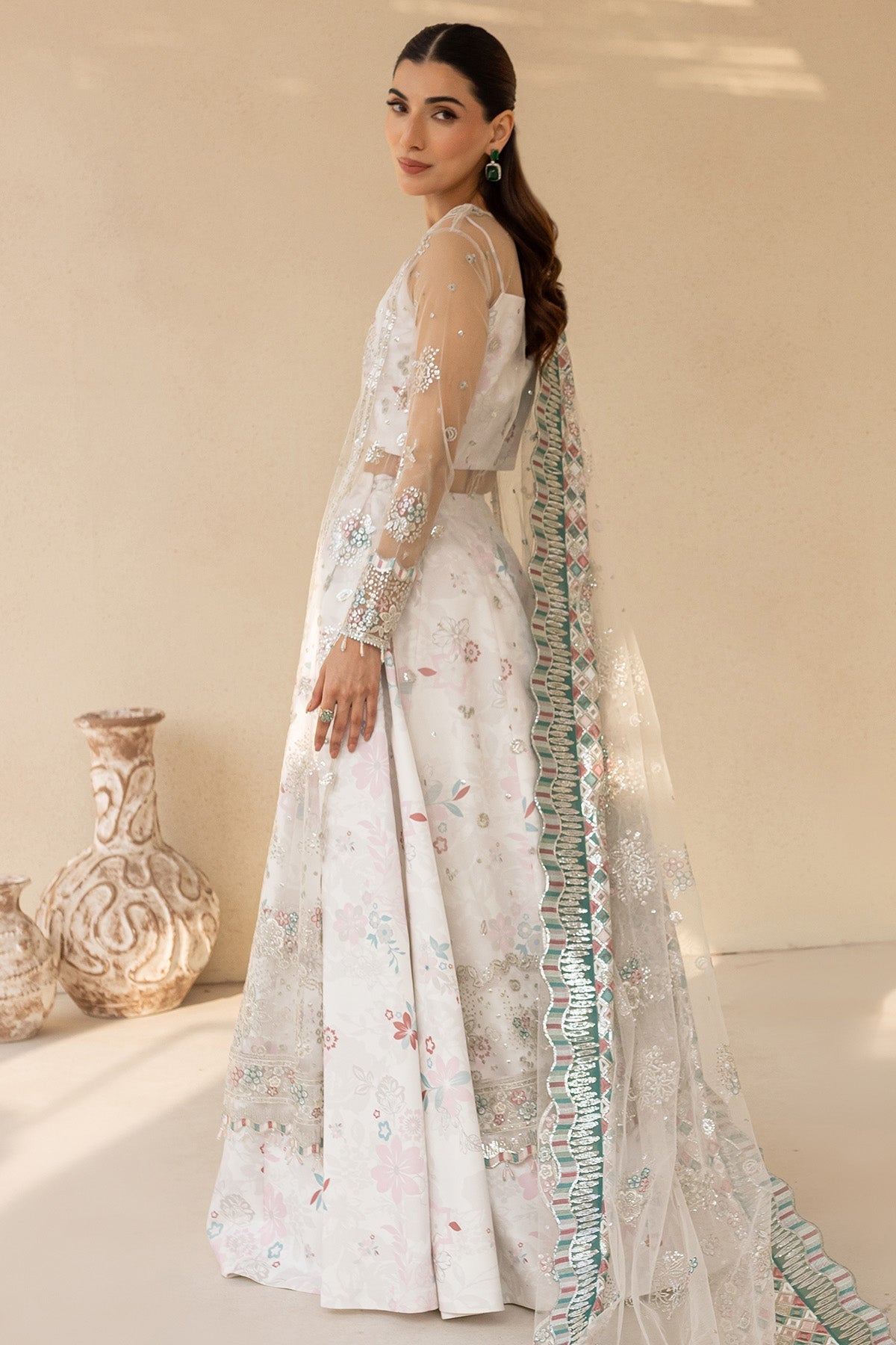 Farasha Moonlight Mist Style — Mairaz Three-Piece Suit