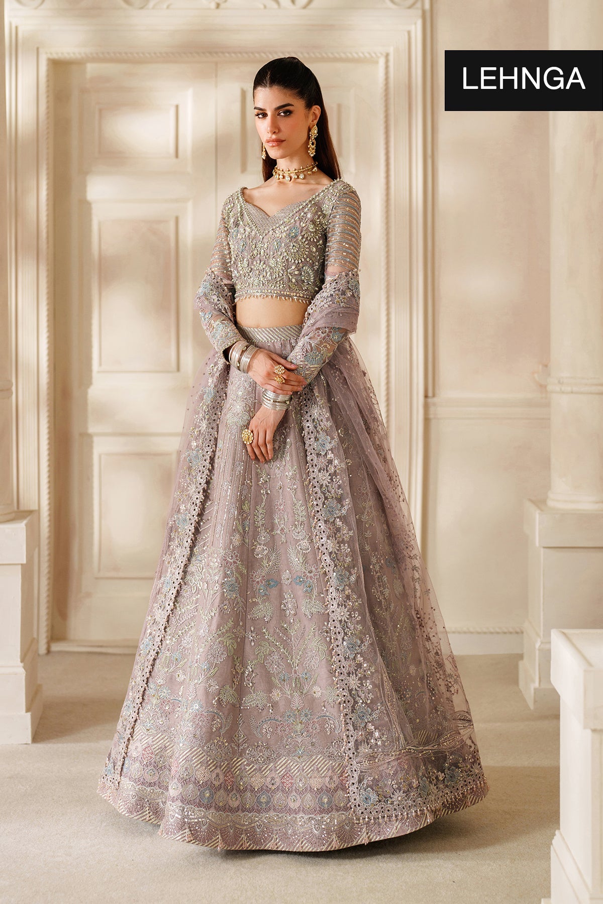 Baroque Chantelle CH14-04 style — Mairaz Embroidered Net Suit reference, view 4 of 19
