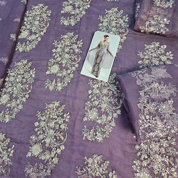 Hussain Rehar Mystic Style — Mairaz Old Lavender Three-Piece Suit