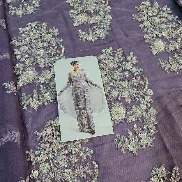 Hussain Rehar Mystic Style — Mairaz Old Lavender Three-Piece Suit