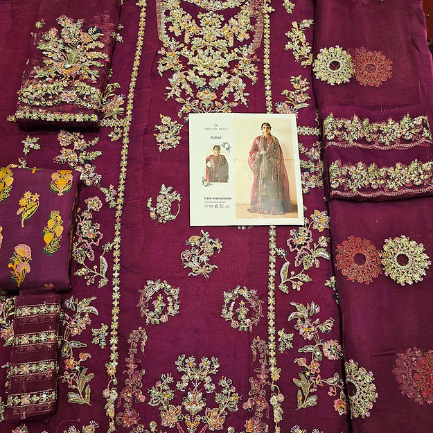 Hussain Rehar Aabni Style — Mairaz Plum Sharara