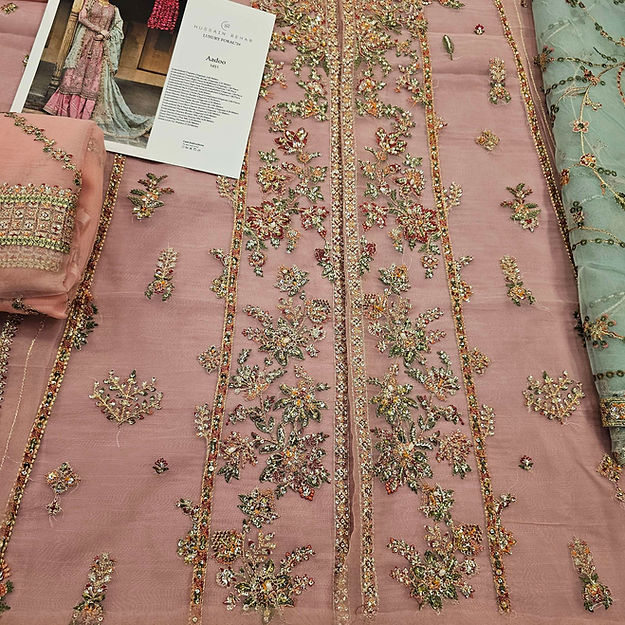 Hussain Rehar Aadoo Style — Mairaz Pink Sharara