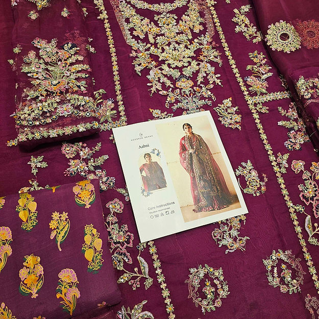 Hussain Rehar Aabni Style — Mairaz Plum Sharara