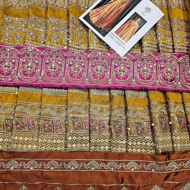MNR Meher Style — Mairaz Mustard Lehenga