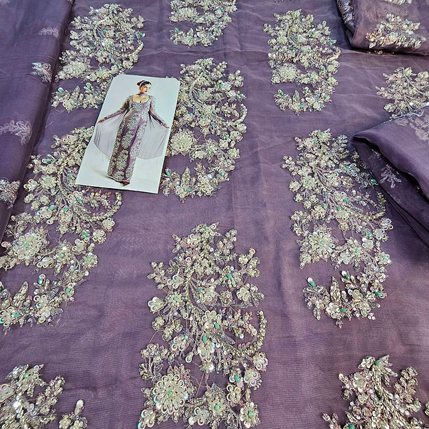 Hussain Rehar Mystic Style — Mairaz Old Lavender Three-Piece Suit