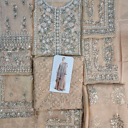 Hussain Rehar Dune Style — Mairaz Nude Sharara