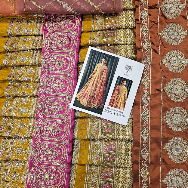 MNR Meher Style — Mairaz Mustard Lehenga