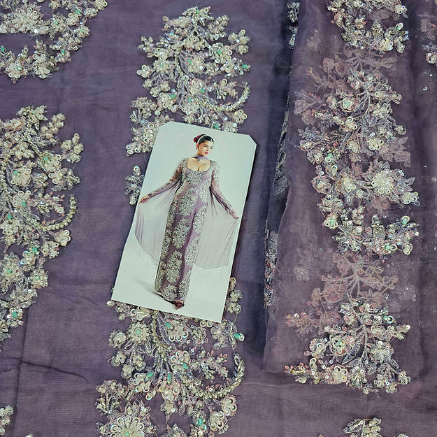 Hussain Rehar Mystic Style — Mairaz Old Lavender Three-Piece Suit