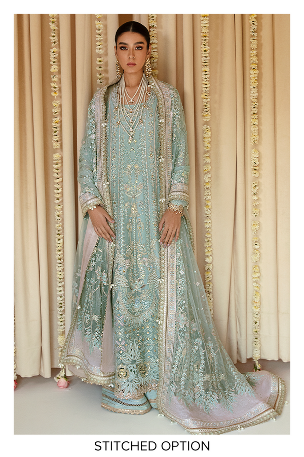 Suffuse Zille Style — Mairaz Mint Blue Three-Piece Suit