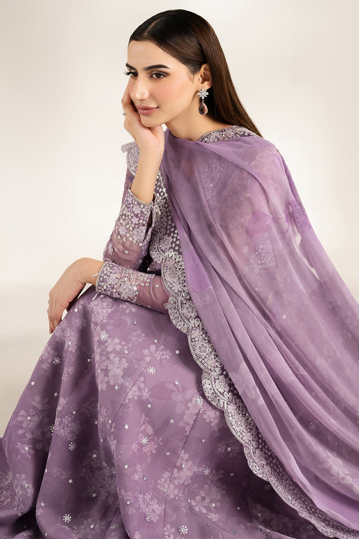 Farasha Violet Dreams Style — Mairaz Three-Piece Suit