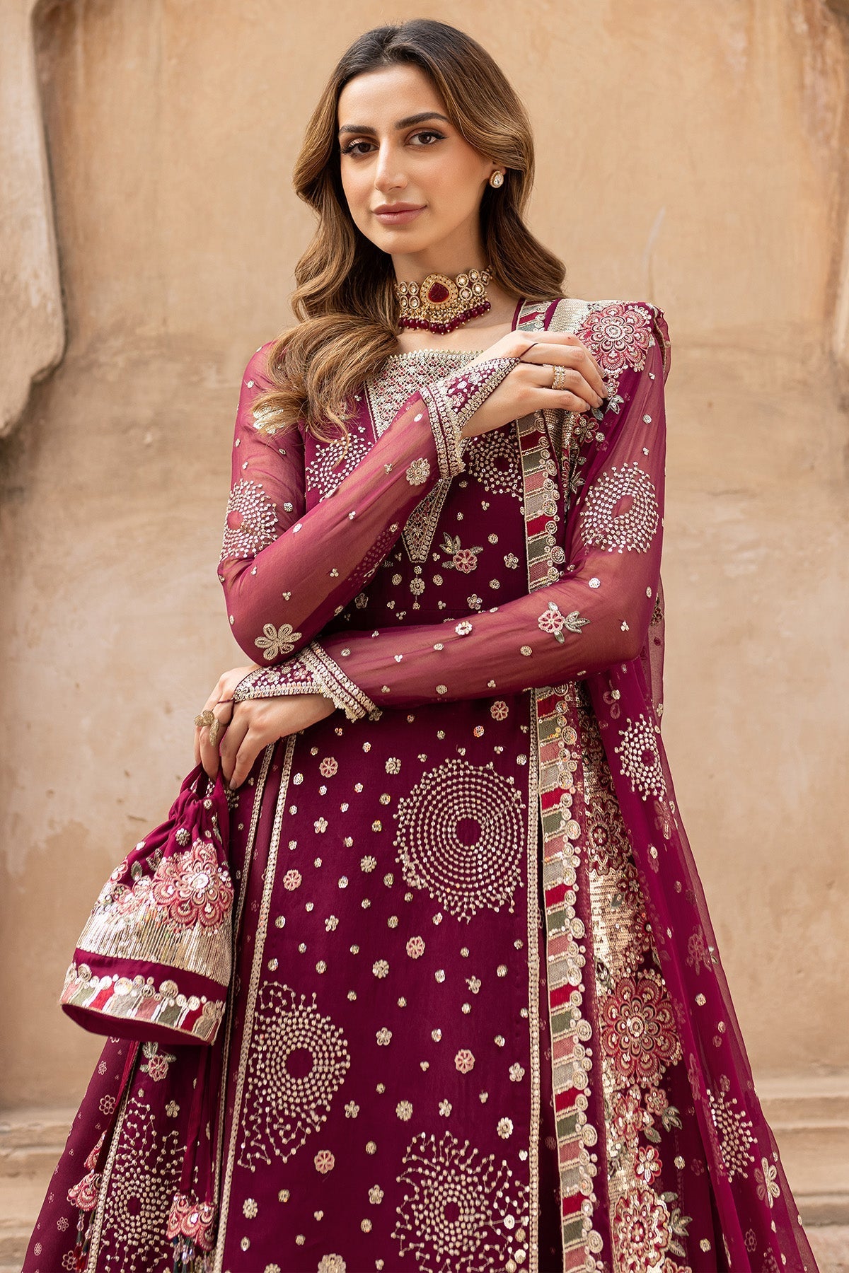 Farasha Scarlet Charm Style — Mairaz Three-Piece Suit