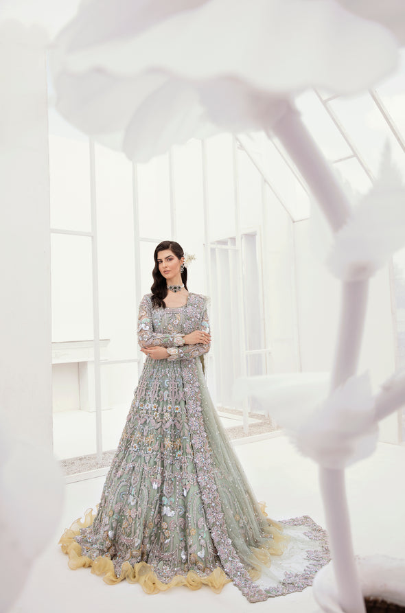 Ahmad Sultan Orchid style — Mairaz pistachio green maxi reference, view 2 of 6