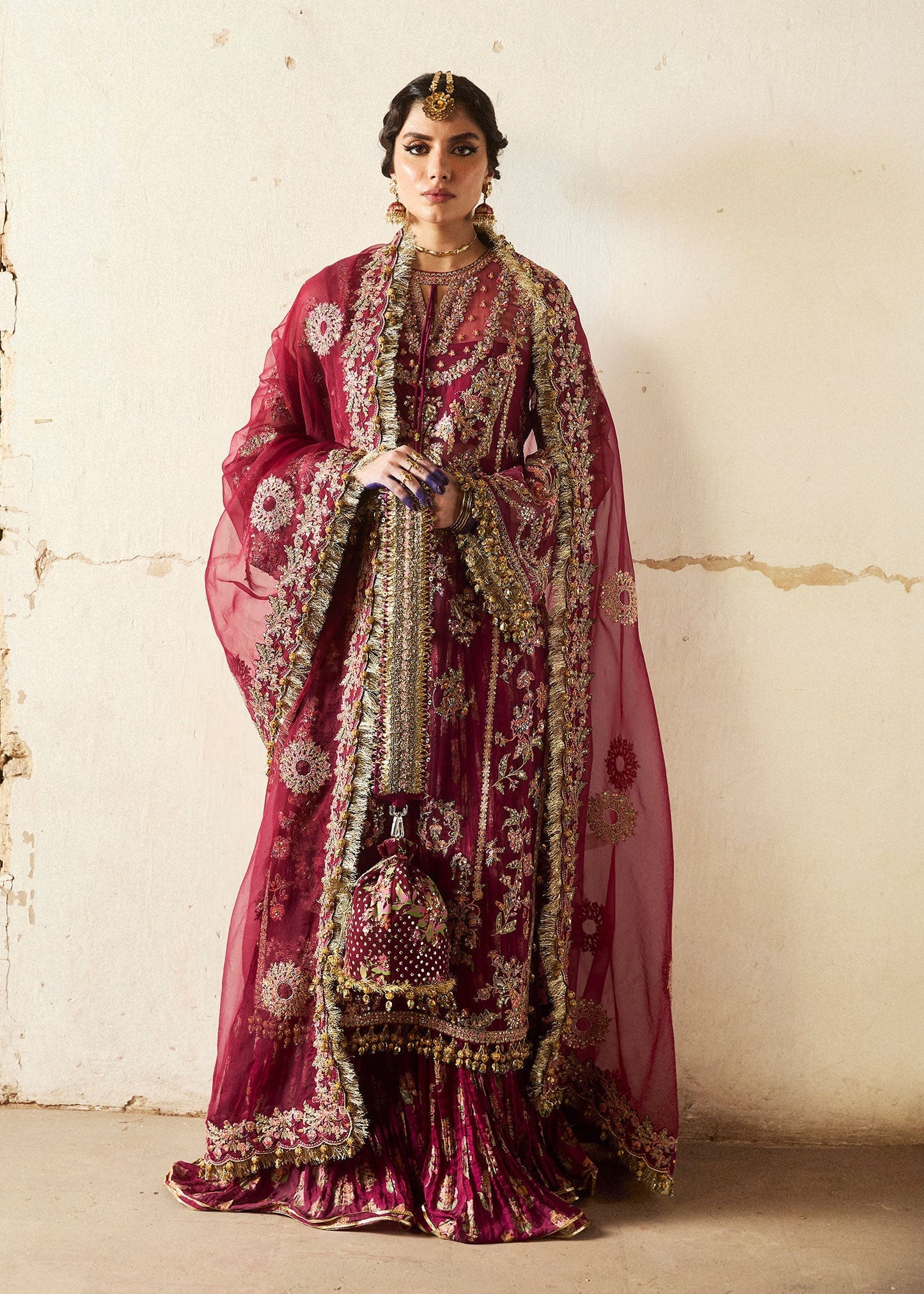 Hussain Rehar Aabni Style — Mairaz Plum Sharara