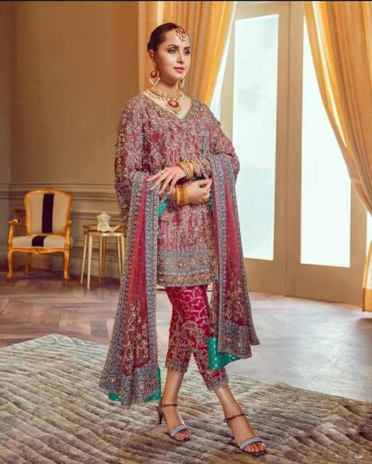 Zartash Mesori Style — Mairaz Mint Green Three-Piece Suit