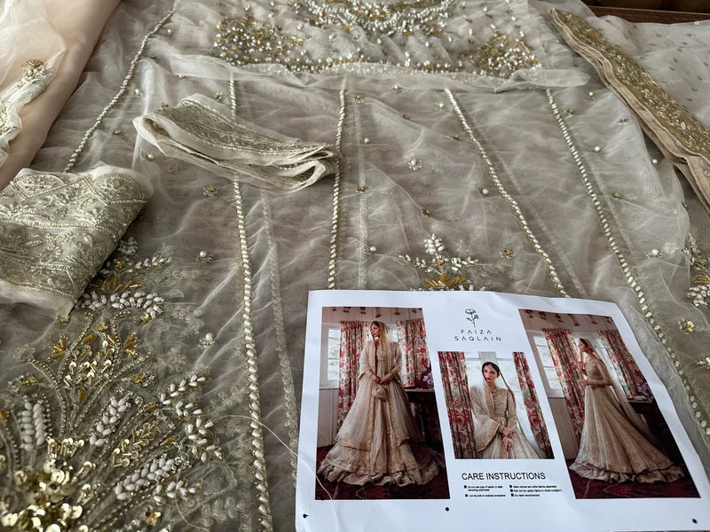 Faiza Saqlain – Anamta Style, sequin and zari work detail