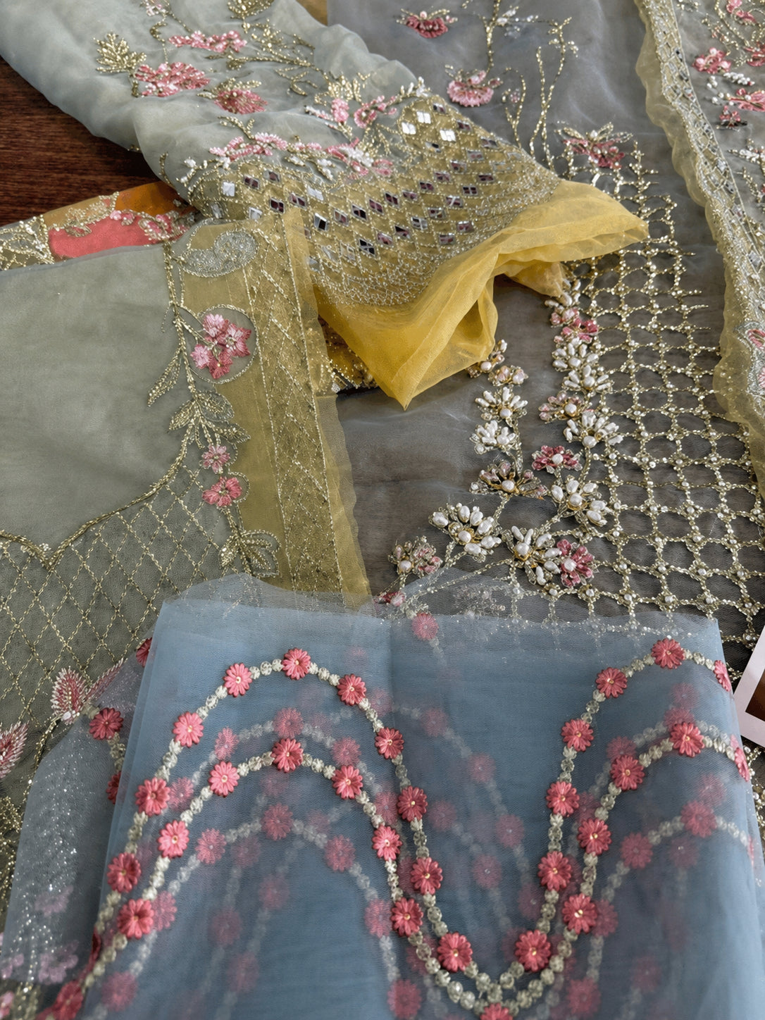 Crimson – Jhalak Style, trouser embroidery detail