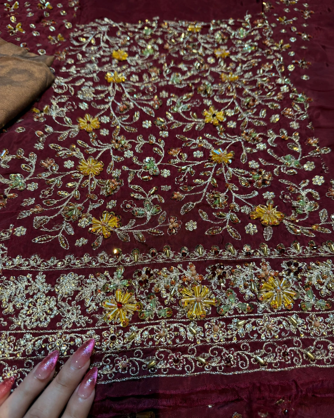 Haris Shakeel – Areesha Style, bodice embroidery detail