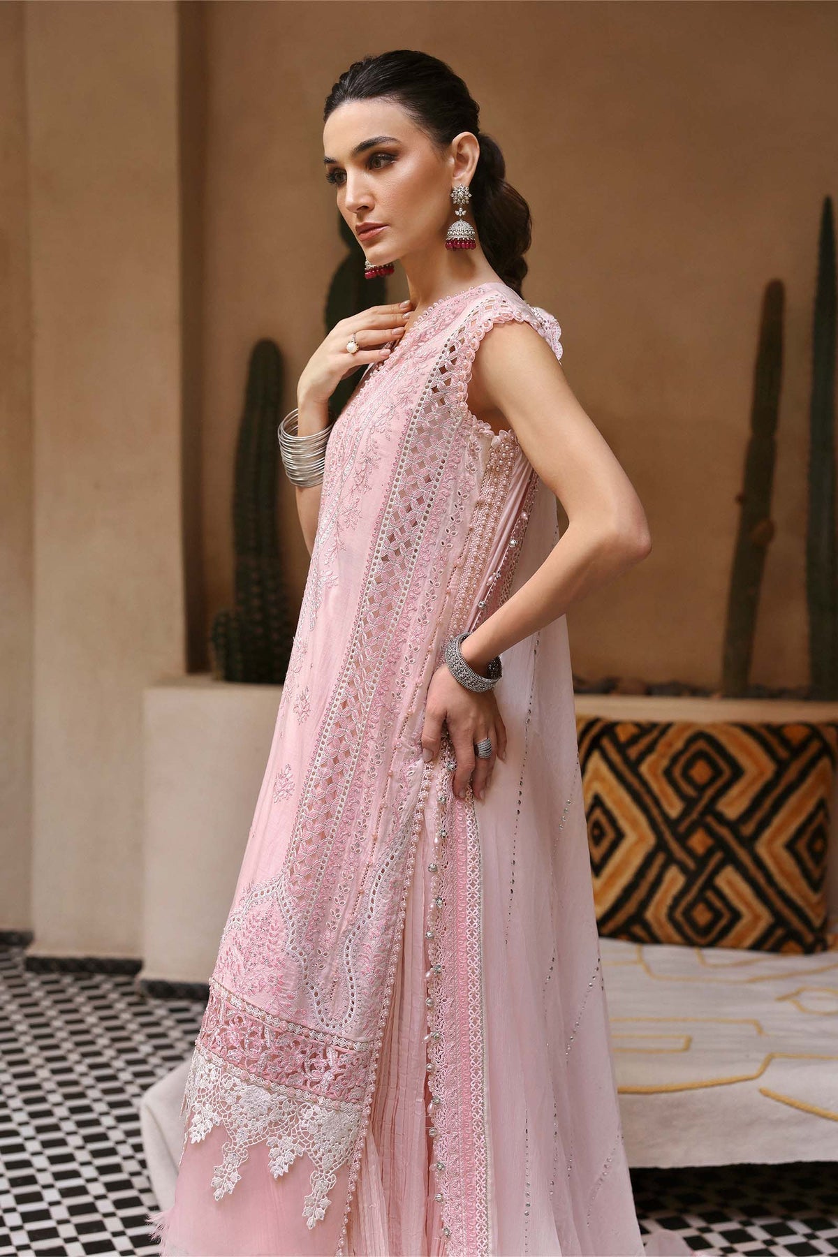 Maria B D-2511-A Style — Mairaz Powder Pink Lawn Suit