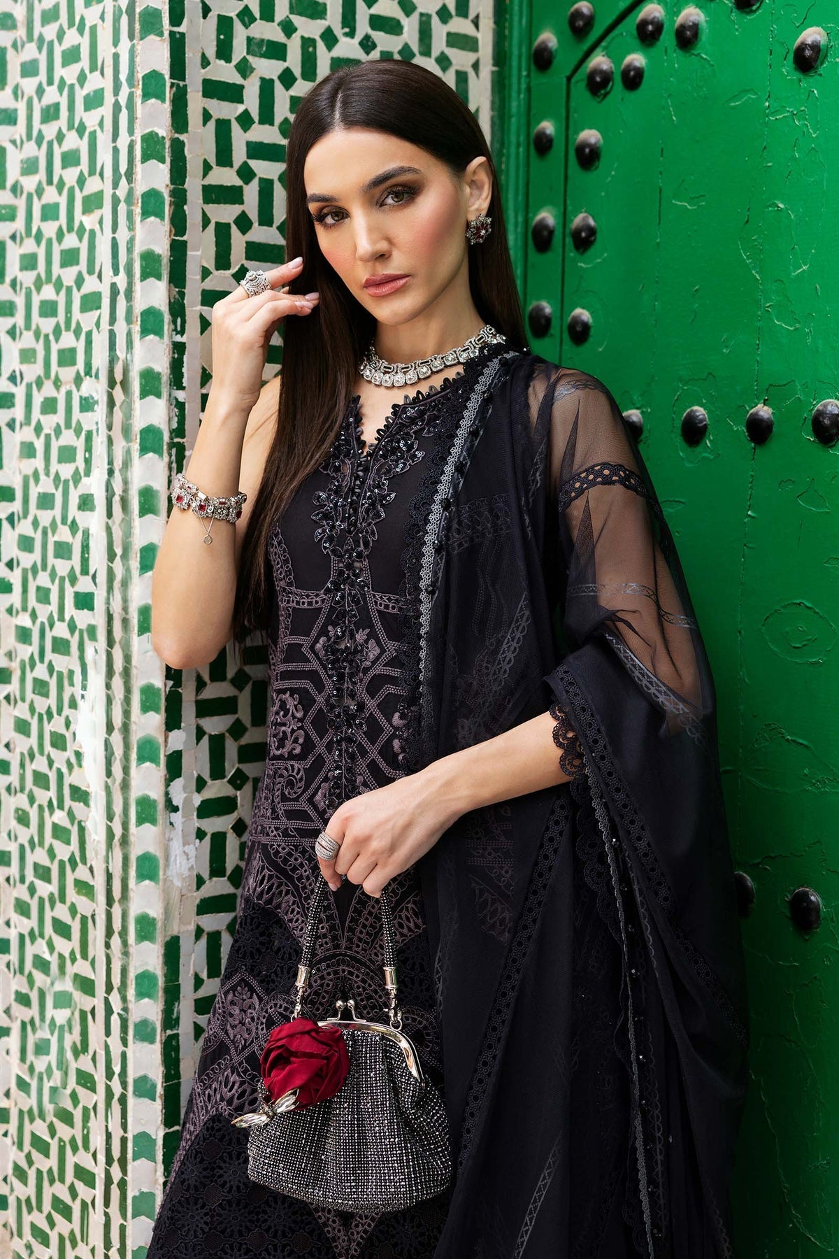 Maria B D-2512-B Style — Mairaz Black Lawn Suit