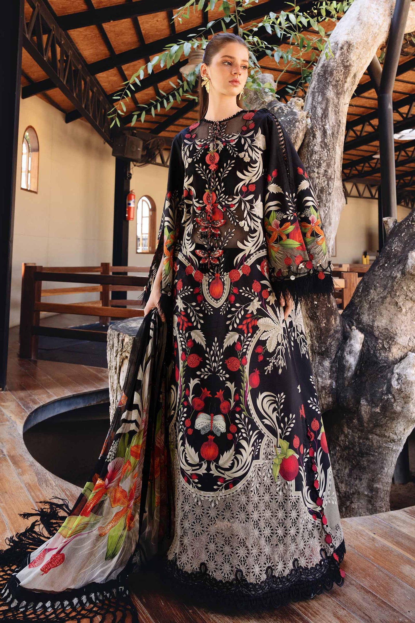 Maria B MPT-2912-B Style — Mairaz Black Lawn Suit