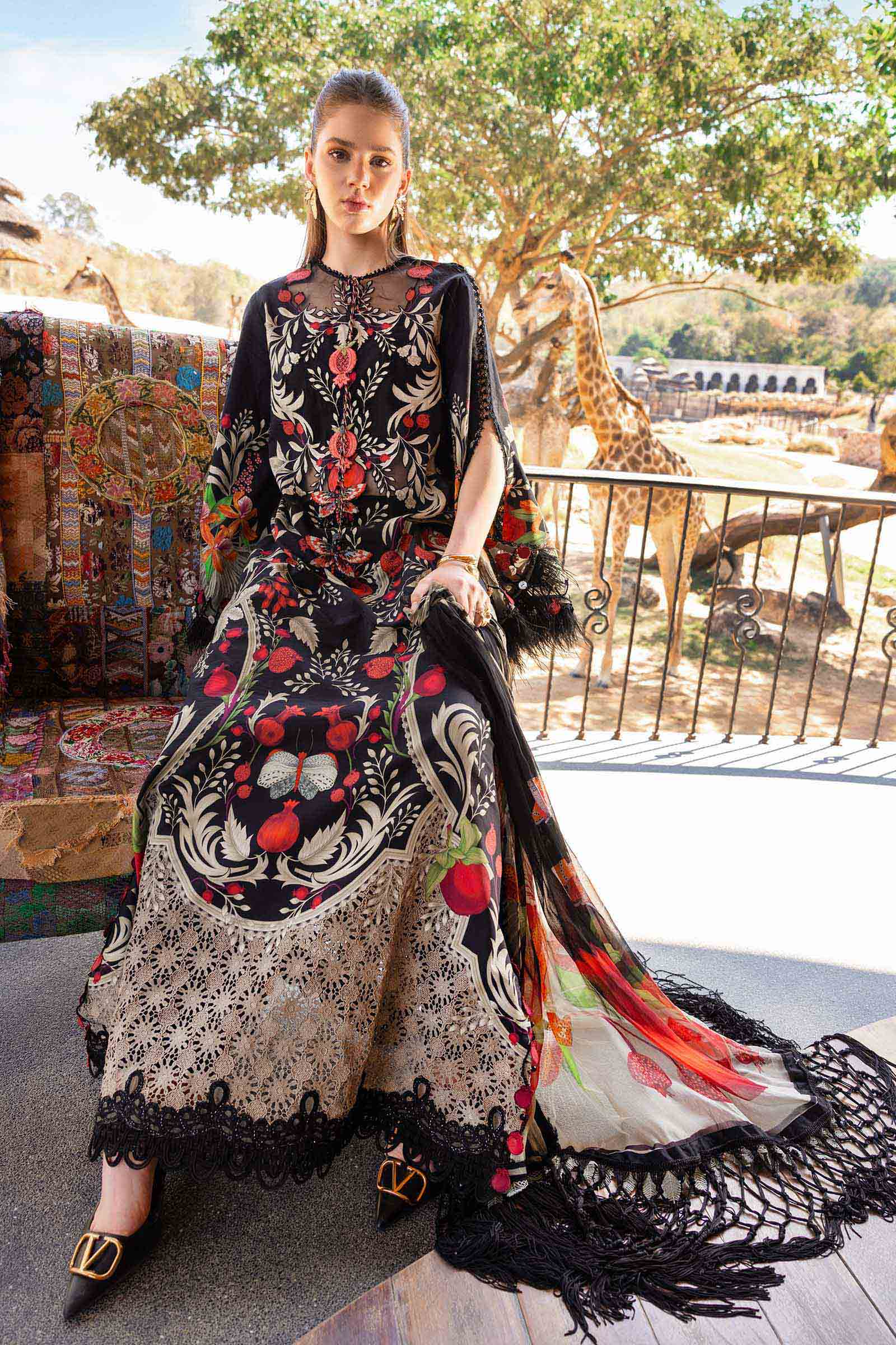 Maria B MPT-2912-B Style — Mairaz Black Lawn Suit