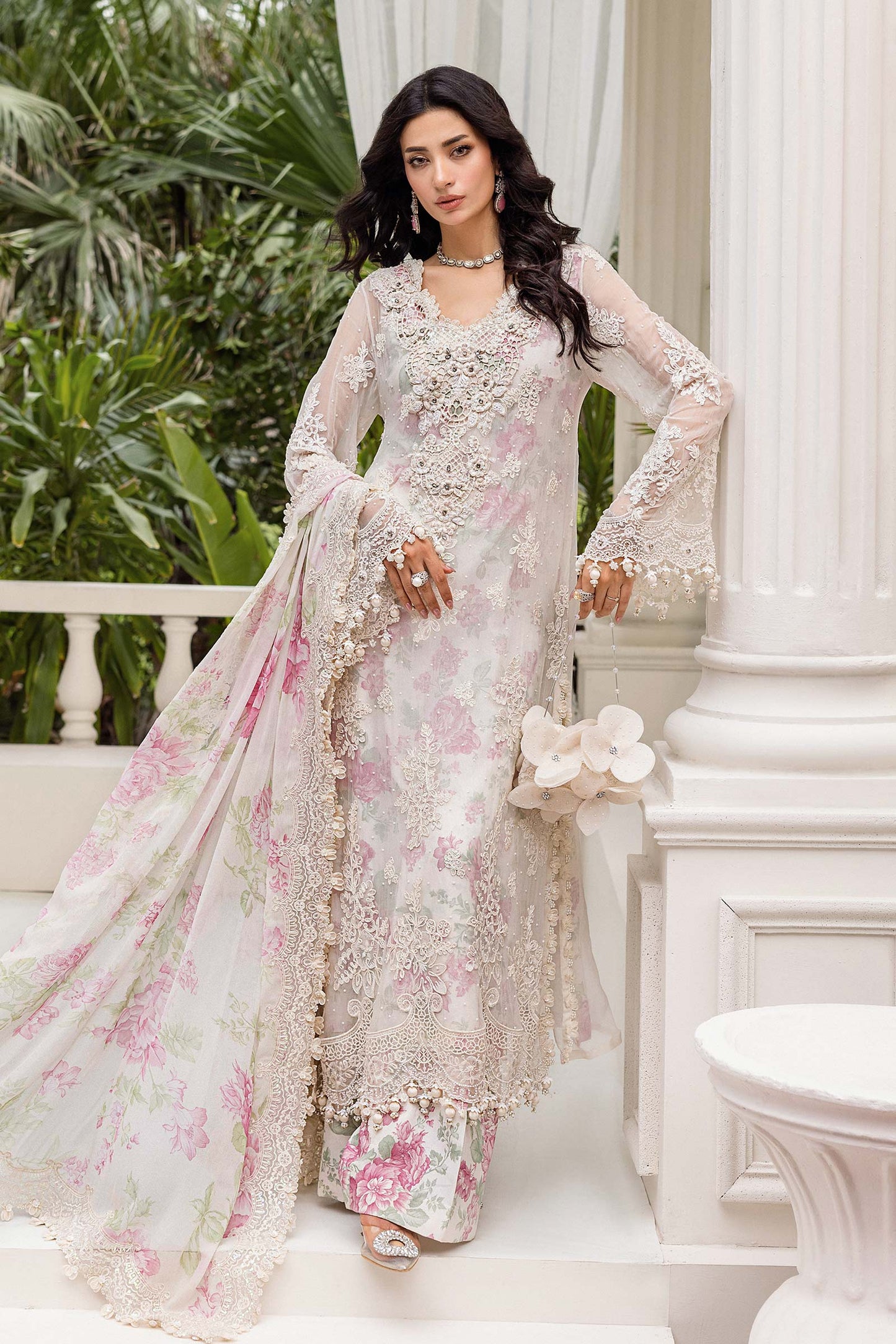 Maria.B – MPC-25-101 Off White Rose Style — Mairaz reproduction, front view, image 1 of 10
