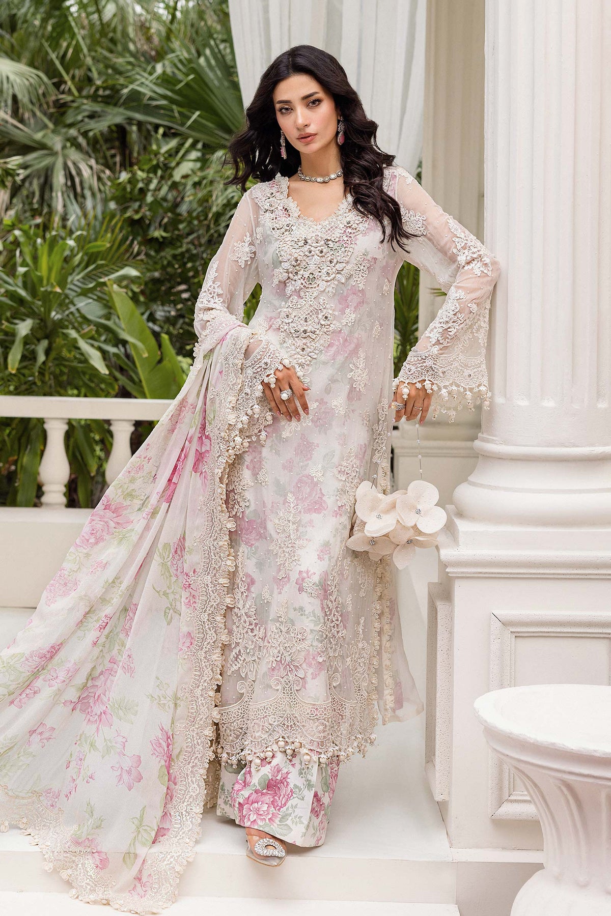 Maria.B – MPC-25-101 Off White Rose Style — Mairaz reproduction, front view, image 1 of 10